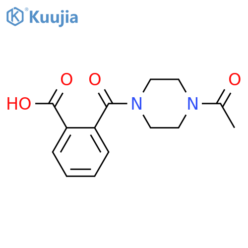 2-(4-acetylpiperazine-1-carbonyl)benzoic acid structure