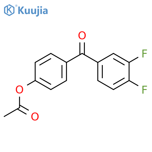 [4-(3,4-difluorobenzoyl)phenyl] acetate structure
