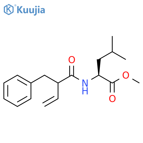 L-Leucine, N-[1-oxo-2-(phenylmethyl)-3-butenyl]-, methyl ester structure
