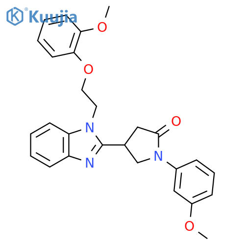 4-{1-2-(2-methoxyphenoxy)ethyl-1H-1,3-benzodiazol-2-yl}-1-(3-methoxyphenyl)pyrrolidin-2-one structure