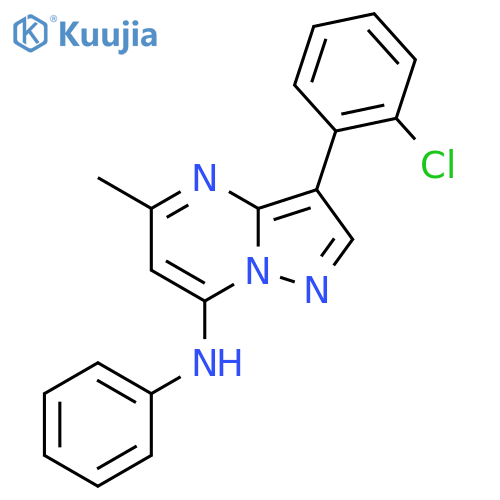 3-(2-chlorophenyl)-5-methyl-N-phenylpyrazolo1,5-apyrimidin-7-amine structure