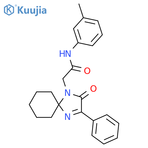N-(3-methylphenyl)-2-{2-oxo-3-phenyl-1,4-diazaspiro4.5dec-3-en-1-yl}acetamide structure