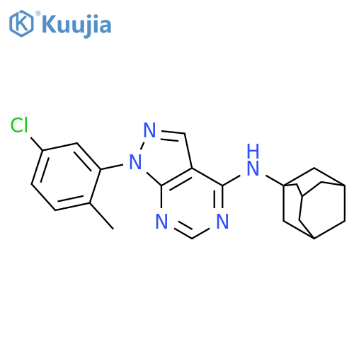 N-(1-adamantyl)-1-(5-chloro-2-methylphenyl)pyrazolo[3,4-d]pyrimidin-4-amine structure