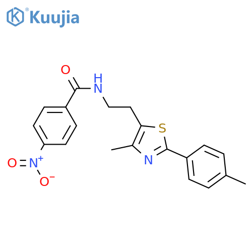 N-{2-4-methyl-2-(4-methylphenyl)-1,3-thiazol-5-ylethyl}-4-nitrobenzamide structure
