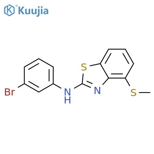 N-(3-bromophenyl)-4-(methylsulfanyl)-1,3-benzothiazol-2-amine structure