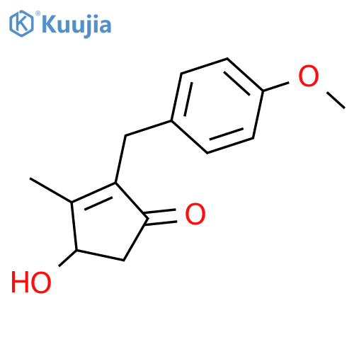 2-Cyclopenten-1-one, 4-hydroxy-2-[(4-methoxyphenyl)methyl]-3-methyl- structure