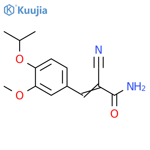 2-cyano-3-3-methoxy-4-(propan-2-yloxy)phenylprop-2-enamide structure