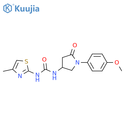 3-1-(4-methoxyphenyl)-5-oxopyrrolidin-3-yl-1-(4-methyl-1,3-thiazol-2-yl)urea structure