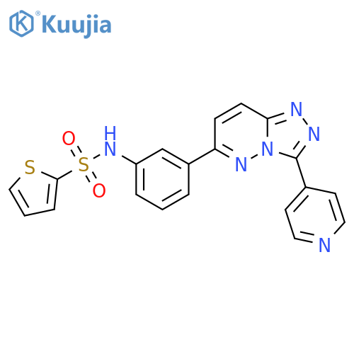 N-{3-3-(pyridin-4-yl)-1,2,4triazolo4,3-bpyridazin-6-ylphenyl}thiophene-2-sulfonamide structure