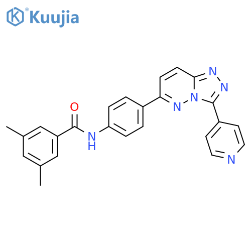 3,5-dimethyl-N-{4-3-(pyridin-4-yl)-1,2,4triazolo4,3-bpyridazin-6-ylphenyl}benzamide structure