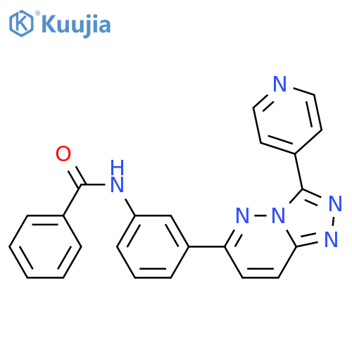 N-{3-3-(pyridin-4-yl)-1,2,4triazolo4,3-bpyridazin-6-ylphenyl}benzamide structure