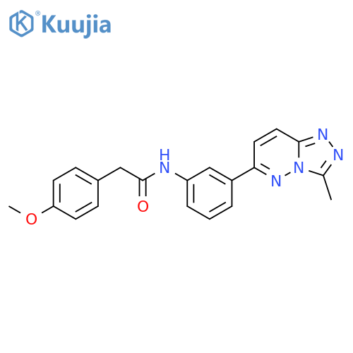2-(4-methoxyphenyl)-N-(3-{3-methyl-1,2,4triazolo4,3-bpyridazin-6-yl}phenyl)acetamide structure
