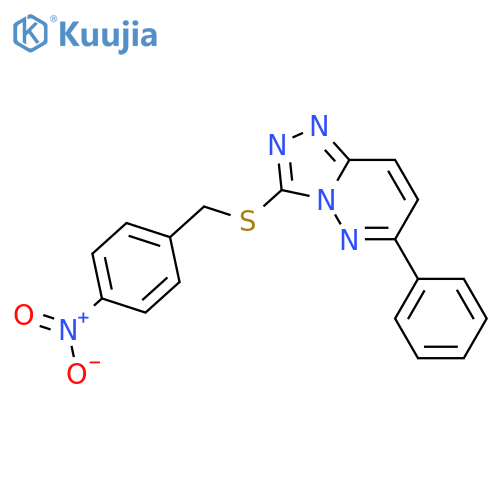 3-{(4-nitrophenyl)methylsulfanyl}-6-phenyl-1,2,4triazolo4,3-bpyridazine structure