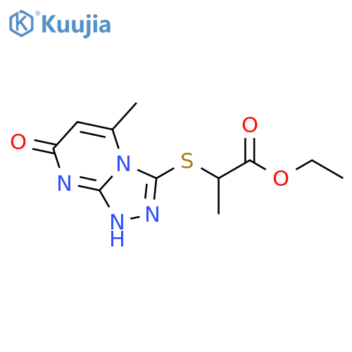 ethyl 2-({5-methyl-7-oxo-7H,8H-1,2,4triazolo4,3-apyrimidin-3-yl}sulfanyl)propanoate structure