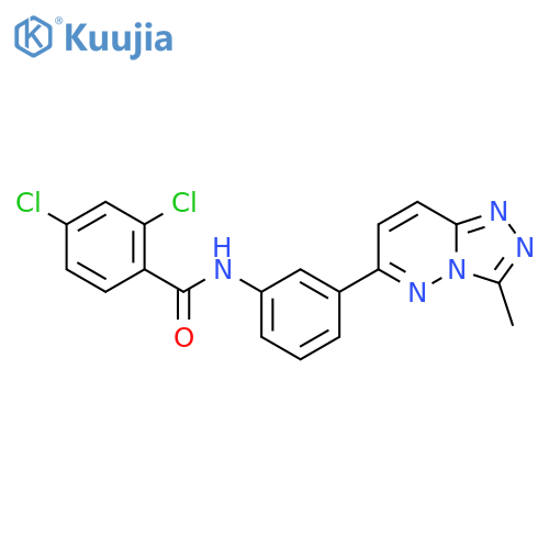 2,4-dichloro-N-(3-{3-methyl-1,2,4triazolo4,3-bpyridazin-6-yl}phenyl)benzamide structure