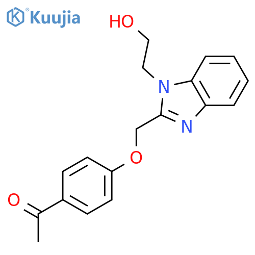 1-(4-{[1-(2-Hydroxyethyl)-1H-benzimidazol-2-yl]-methoxy}phenyl)ethanone structure