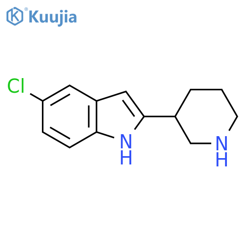 5-chloro-2-(piperidin-3-yl)-1H-indole structure