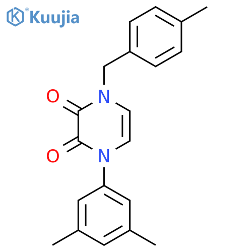 1-(3,5-dimethylphenyl)-4-(4-methylphenyl)methyl-1,2,3,4-tetrahydropyrazine-2,3-dione structure