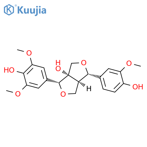 (3R)-3α-(4-Hydroxy-3,5-dimethoxyphenyl)-6α-[4-hydroxy-3-methoxyphenyl]-3a,4,6,6aα-tetrahydro-1H,3H-furo[3,4-c]furan-3aα-ol structure