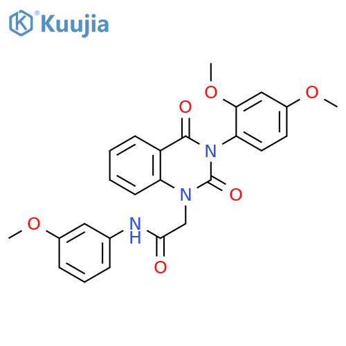 2-3-(2,4-dimethoxyphenyl)-2,4-dioxo-1,2,3,4-tetrahydroquinazolin-1-yl-N-(3-methoxyphenyl)acetamide structure