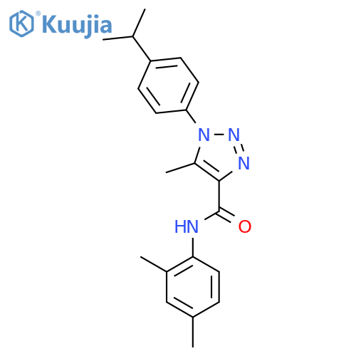N-(2,4-dimethylphenyl)-5-methyl-1-4-(propan-2-yl)phenyl-1H-1,2,3-triazole-4-carboxamide structure