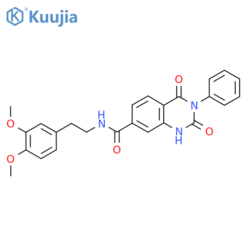 N-2-(3,4-dimethoxyphenyl)ethyl-2,4-dioxo-3-phenyl-1,2,3,4-tetrahydroquinazoline-7-carboxamide structure