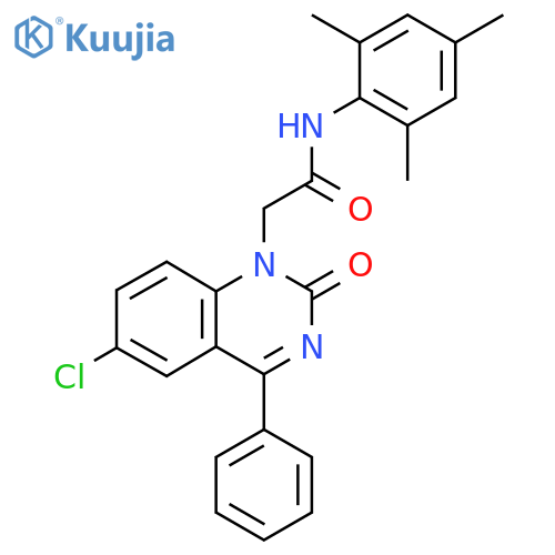 2-(6-chloro-2-oxo-4-phenyl-1,2-dihydroquinazolin-1-yl)-N-(2,4,6-trimethylphenyl)acetamide structure