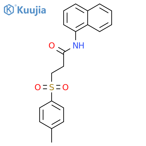 3-(4-methylbenzenesulfonyl)-N-(naphthalen-1-yl)propanamide structure