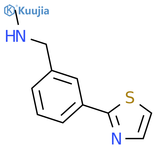 N-methyl-3-(1,3-thiazol-2-yl)benzylamine structure