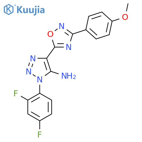 1-(2,4-difluorophenyl)-4-3-(4-methoxyphenyl)-1,2,4-oxadiazol-5-yl-1H-1,2,3-triazol-5-amine structure