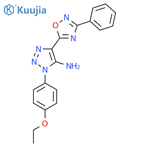 1-(4-ethoxyphenyl)-4-(3-phenyl-1,2,4-oxadiazol-5-yl)-1H-1,2,3-triazol-5-amine structure