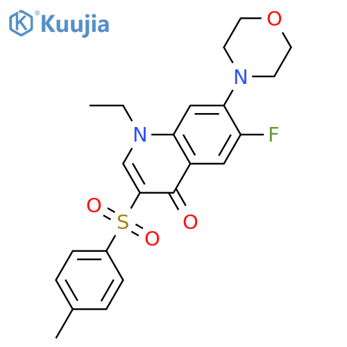 1-ethyl-6-fluoro-3-(4-methylbenzenesulfonyl)-7-(morpholin-4-yl)-1,4-dihydroquinolin-4-one structure