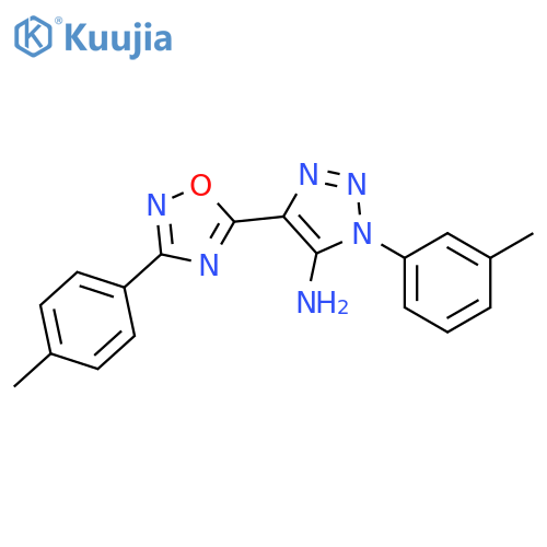 1-(3-methylphenyl)-4-3-(4-methylphenyl)-1,2,4-oxadiazol-5-yl-1H-1,2,3-triazol-5-amine structure