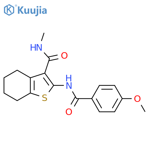 2-(4-methoxybenzamido)-N-methyl-4,5,6,7-tetrahydro-1-benzothiophene-3-carboxamide structure