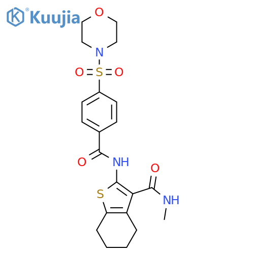 N-methyl-2-4-(morpholine-4-sulfonyl)benzamido-4,5,6,7-tetrahydro-1-benzothiophene-3-carboxamide structure