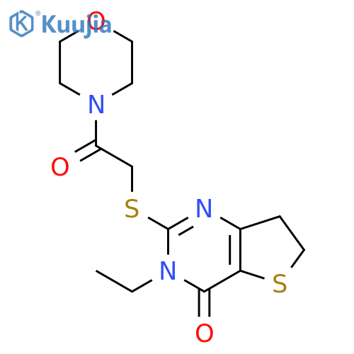 3-ethyl-2-{2-(morpholin-4-yl)-2-oxoethylsulfanyl}-3H,4H,6H,7H-thieno3,2-dpyrimidin-4-one structure
