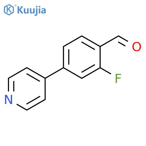 2-fluoro-4-(pyridin-4-yl)benzaldehyde structure