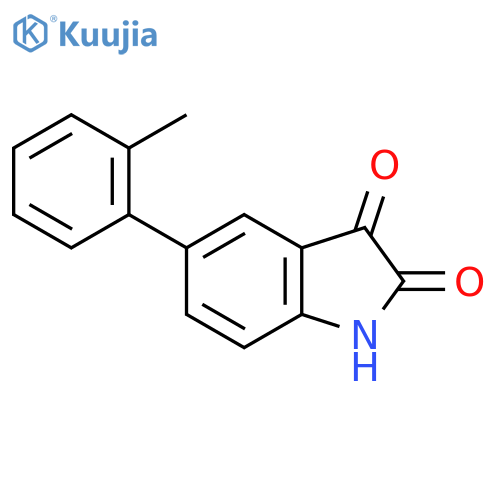 5-(2-Methylphenyl)-1H-indole-2,3-dione structure