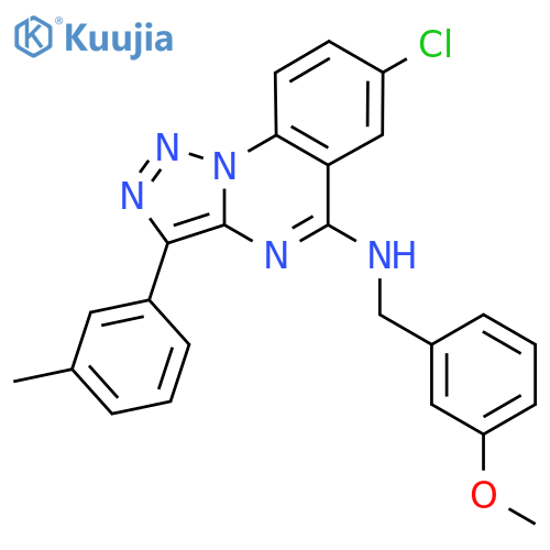 7-chloro-N-(3-methoxyphenyl)methyl-3-(3-methylphenyl)-1,2,3triazolo1,5-aquinazolin-5-amine structure