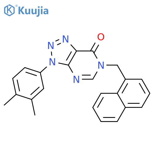 3-(3,4-dimethylphenyl)-6-(naphthalen-1-yl)methyl-3H,6H,7H-1,2,3triazolo4,5-dpyrimidin-7-one structure