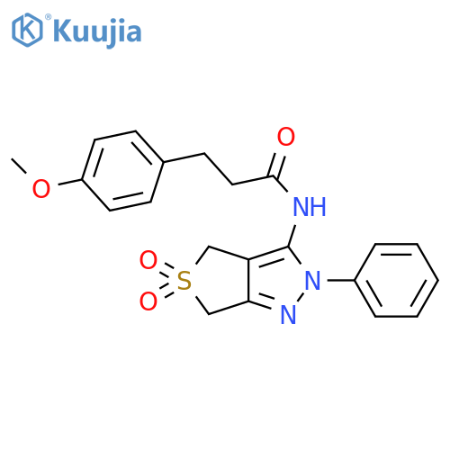 N-{5,5-dioxo-2-phenyl-2H,4H,6H-5lambda6-thieno3,4-cpyrazol-3-yl}-3-(4-methoxyphenyl)propanamide structure