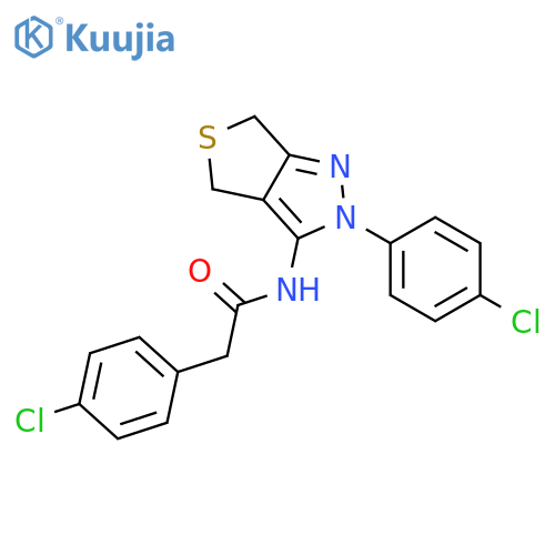 2-(4-chlorophenyl)-N-2-(4-chlorophenyl)-2H,4H,6H-thieno3,4-cpyrazol-3-ylacetamide structure