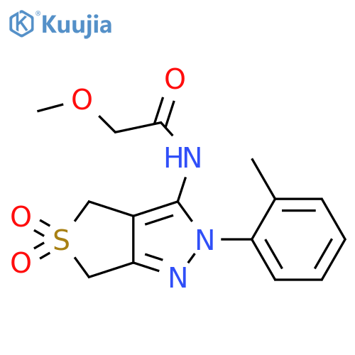 2-methoxy-N-2-(2-methylphenyl)-5,5-dioxo-2H,4H,6H-5lambda6-thieno3,4-cpyrazol-3-ylacetamide structure