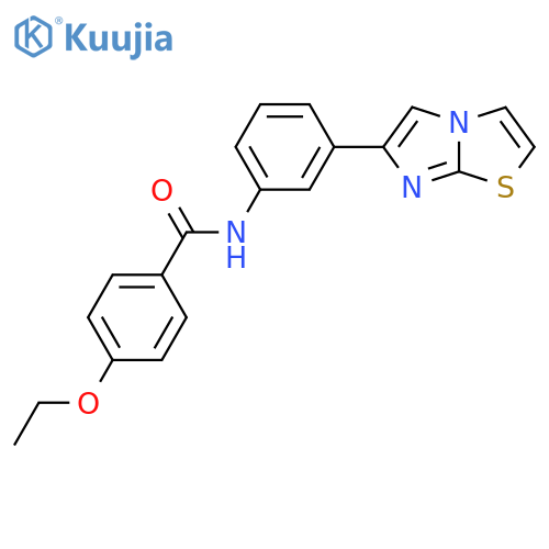 4-ethoxy-N-(3-{imidazo2,1-b1,3thiazol-6-yl}phenyl)benzamide structure
