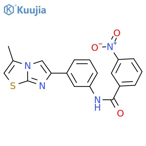 N-(3-{3-methylimidazo2,1-b1,3thiazol-6-yl}phenyl)-3-nitrobenzamide structure