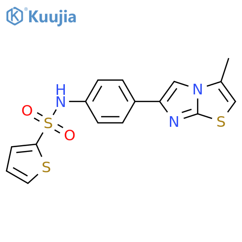 N-(4-{3-methylimidazo2,1-b1,3thiazol-6-yl}phenyl)thiophene-2-sulfonamide structure