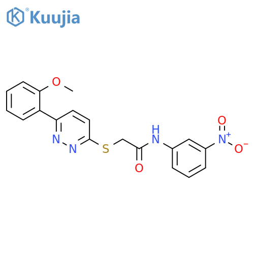 2-{6-(2-methoxyphenyl)pyridazin-3-ylsulfanyl}-N-(3-nitrophenyl)acetamide structure