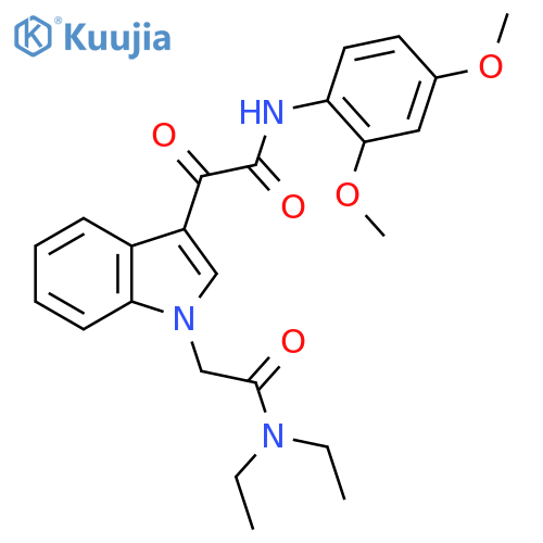 2-(3-{(2,4-dimethoxyphenyl)carbamoylcarbonyl}-1H-indol-1-yl)-N,N-diethylacetamide structure