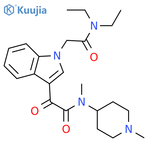 N,N-diethyl-2-(3-{methyl(1-methylpiperidin-4-yl)carbamoylcarbonyl}-1H-indol-1-yl)acetamide structure