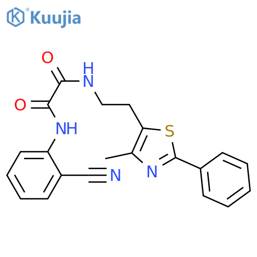 N'-(2-cyanophenyl)-N-2-(4-methyl-2-phenyl-1,3-thiazol-5-yl)ethylethanediamide structure